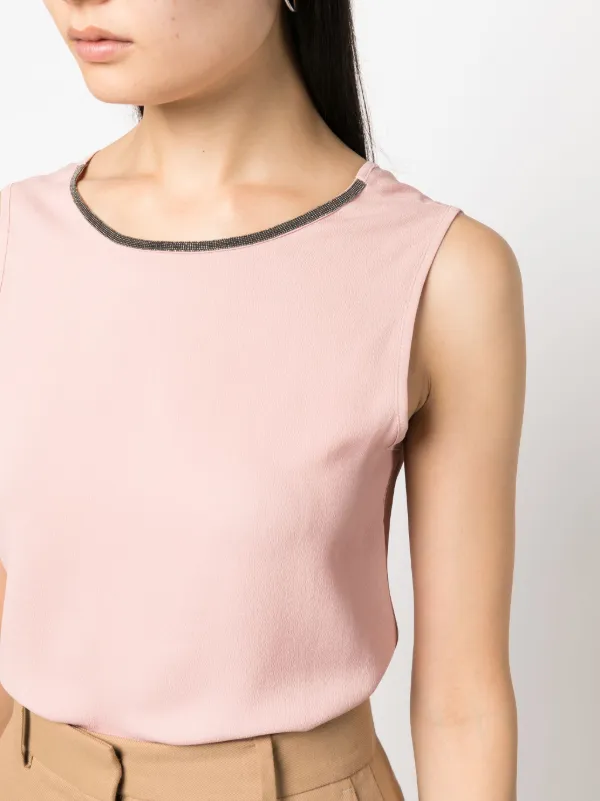 Fabiana Filippi ビーズトリム シルクトップ | ピンク | FARFETCH JP