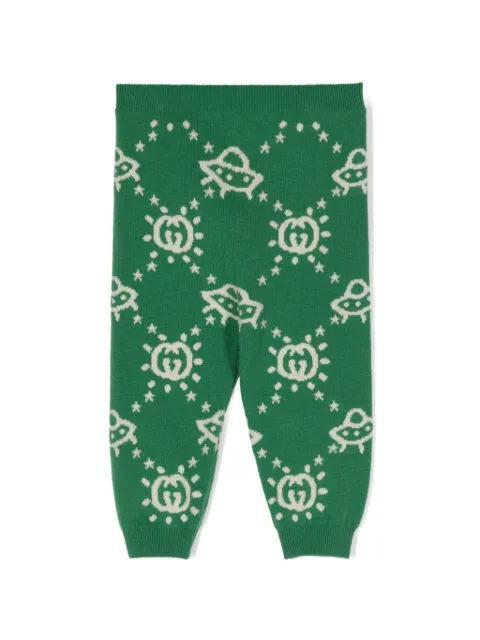 Gucci Kids Interlocking G intarsia-knit leggings