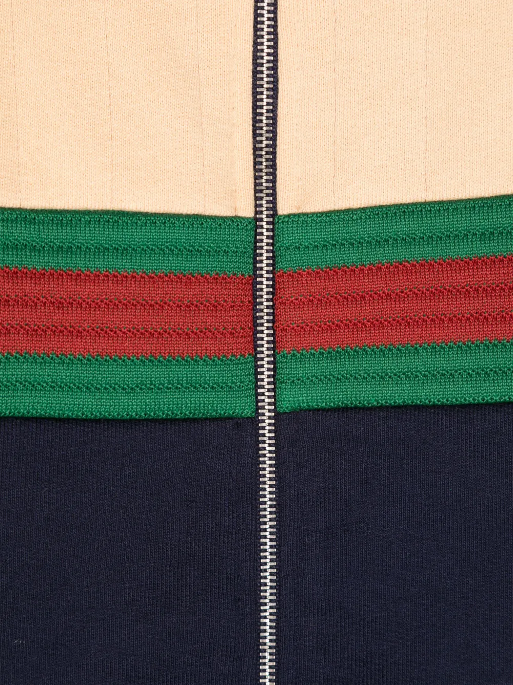  Gucci Kids Web-stripe Zipped Cotton Jacket - Blue 