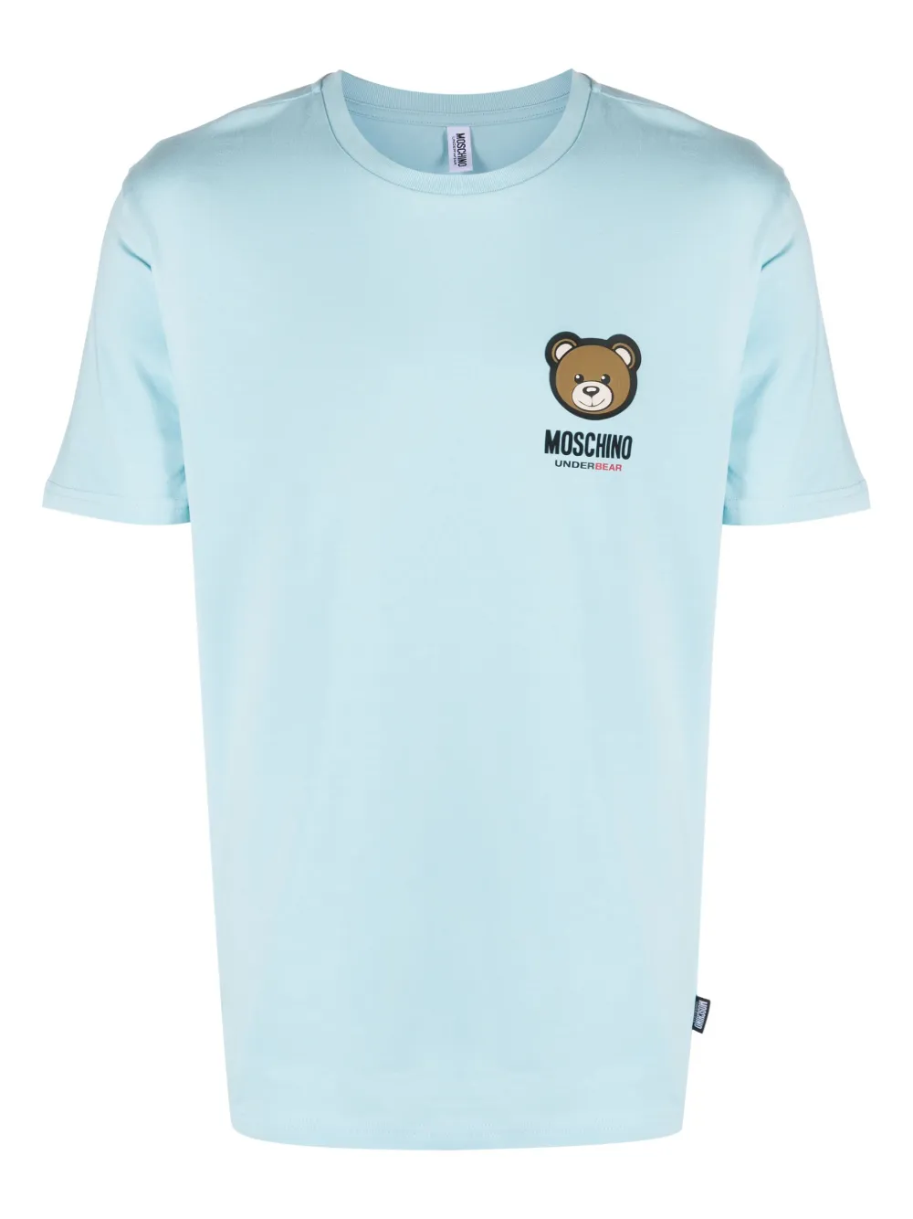 Shop Moschino Leo Teddy-print T-shirt In Blue