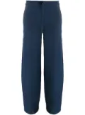 Emporio Armani chevron-jacquard mid-rise trousers - Blue