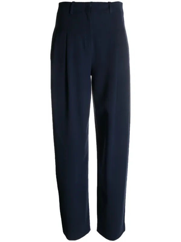 Emporio Armani pleat-detail straight-leg Trousers - Farfetch