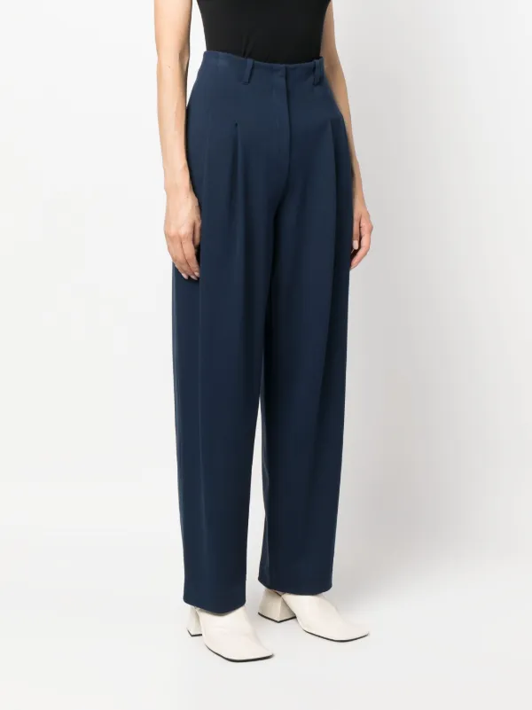 Emporio Armani pleat-detail straight-leg Trousers - Farfetch