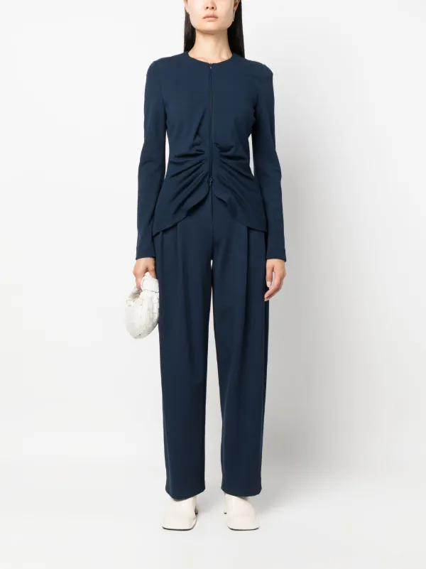 Emporio Armani pleat-detail straight-leg Trousers - Farfetch