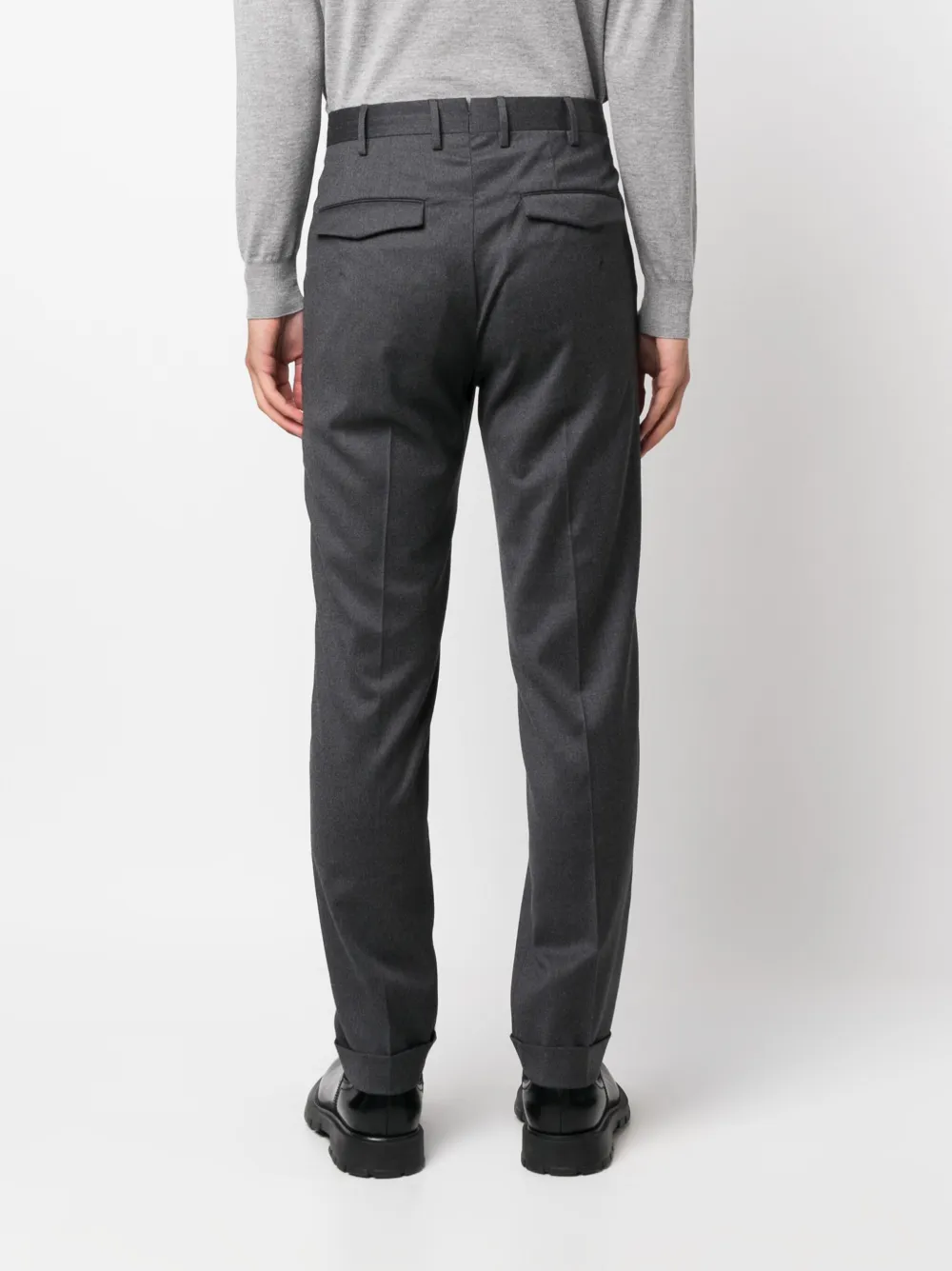 Pt Torino Mid-rise Tailored Trousers In Grey