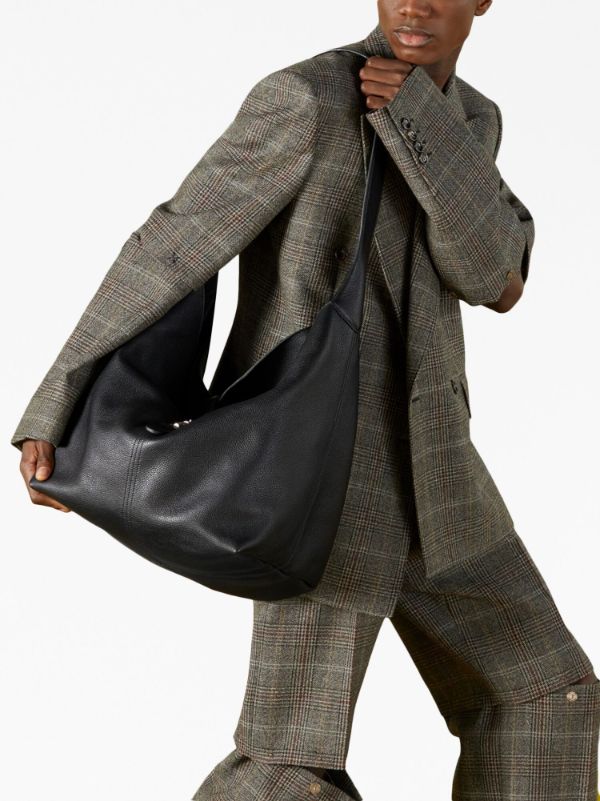 Gucci Medium Jackie 1961 Black Leather Shoulder Bag New
