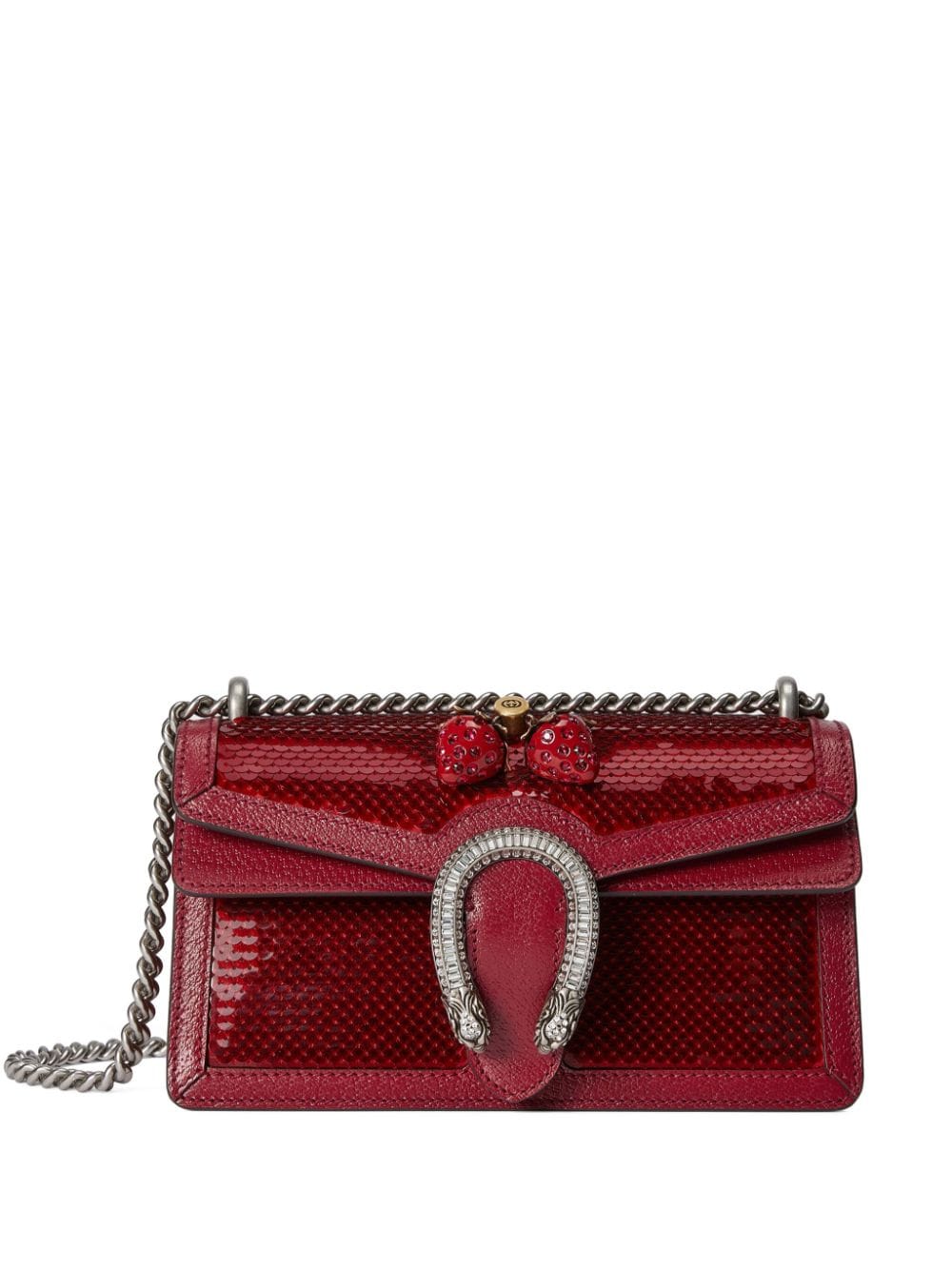 Dionysus Medium Sequined Shoulder Bag in Red - Gucci
