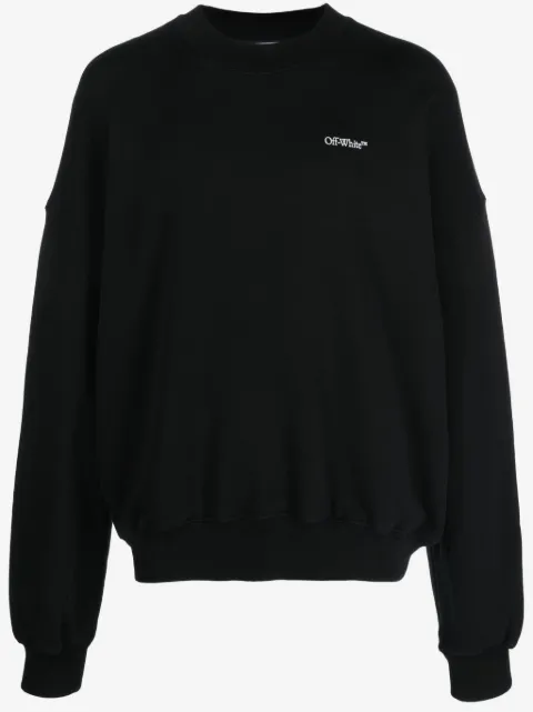 Off-White Scratch Arrow-print cotton sweatshirt