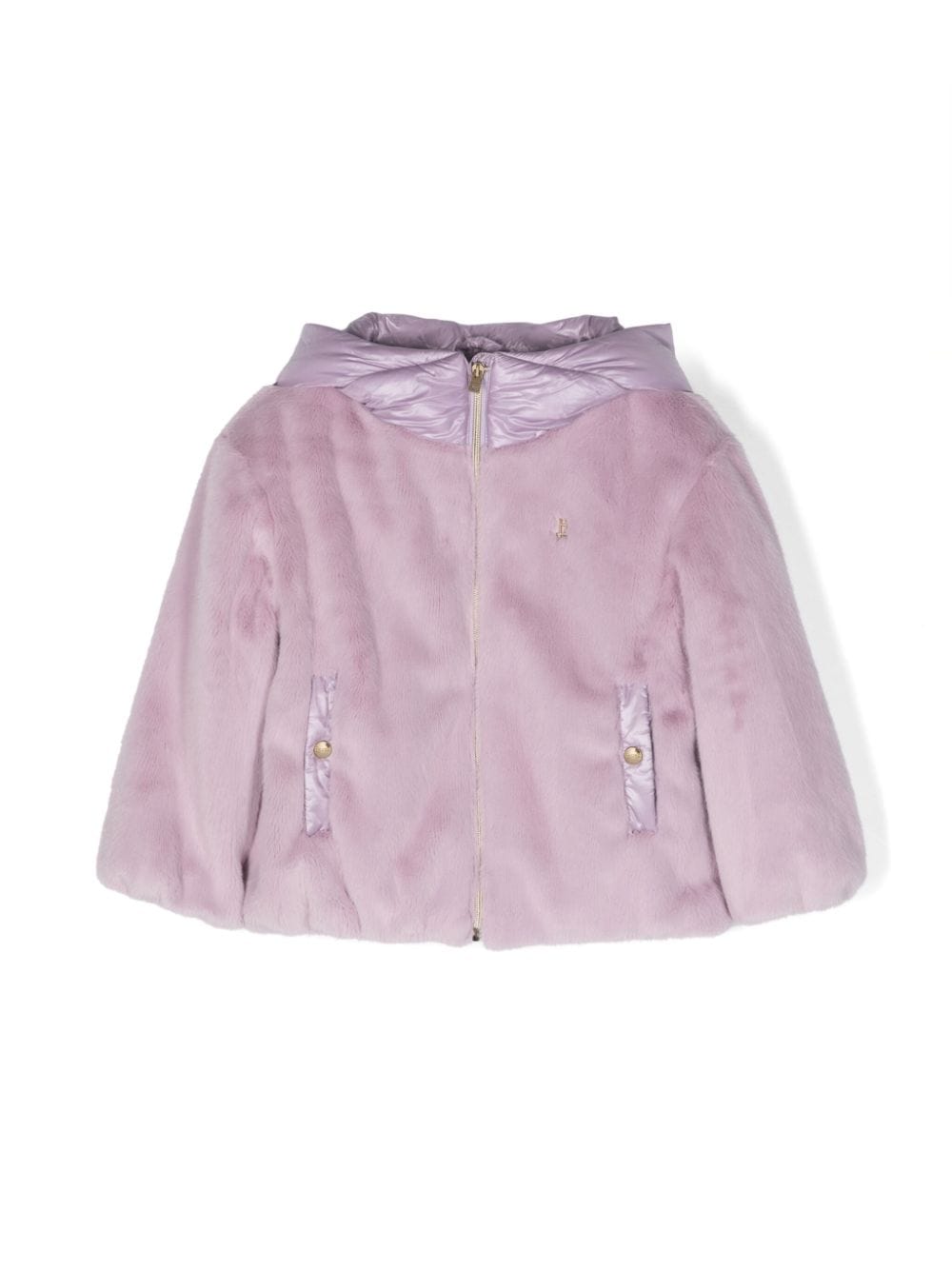 Girls Pink Faux Fur Jacket, Imoga