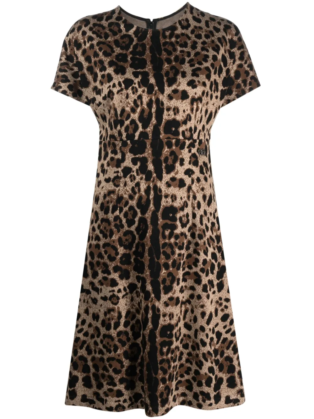Dolce & Gabbana Kleid mit Leopardenmuster - Braun