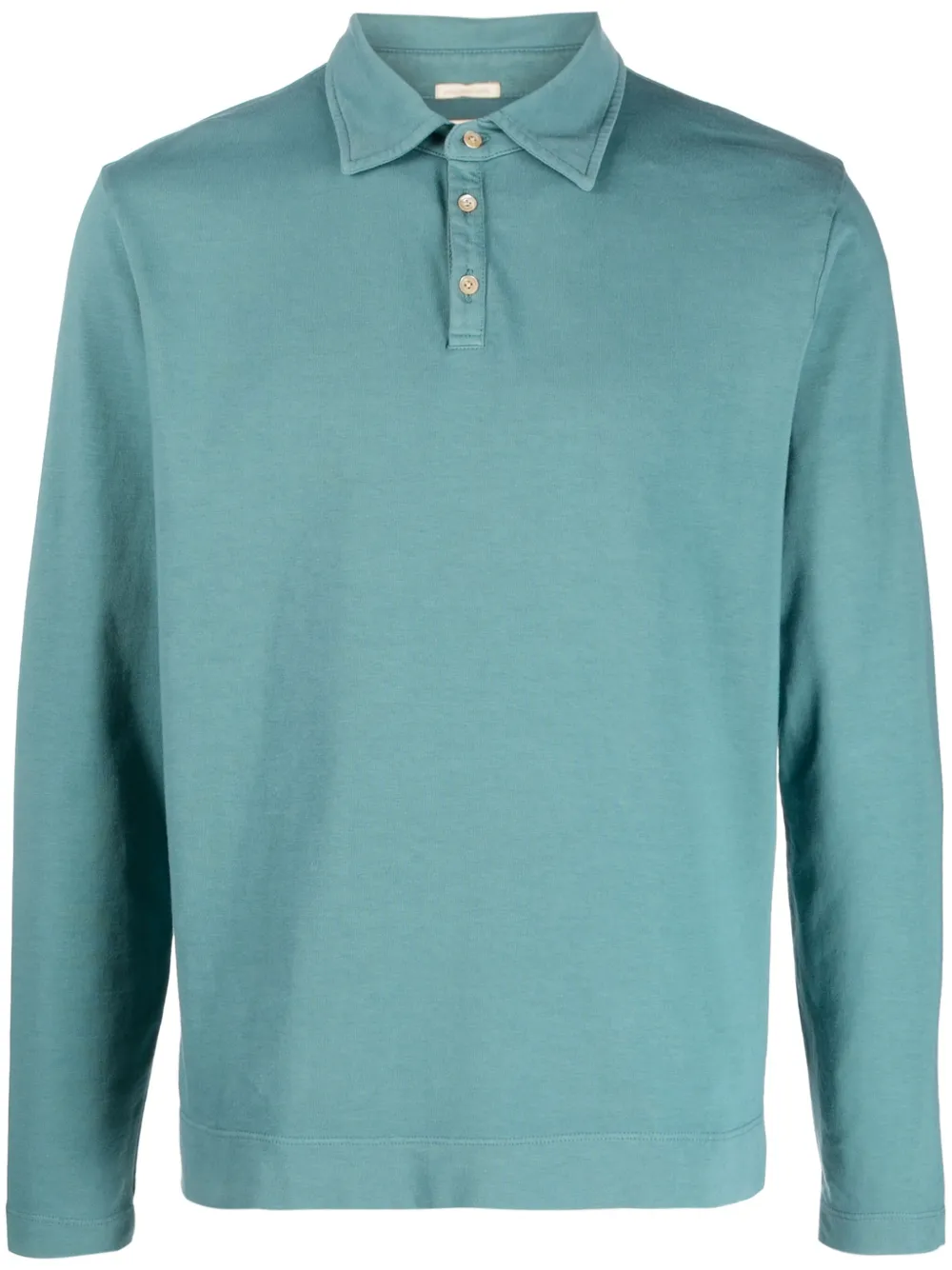 long-sleeved cotton polo shirt