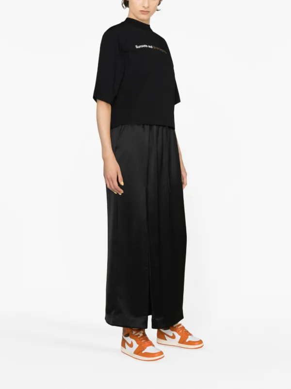 Palm Angels Sunsets-print Cotton T-shirt | Black | FARFETCH