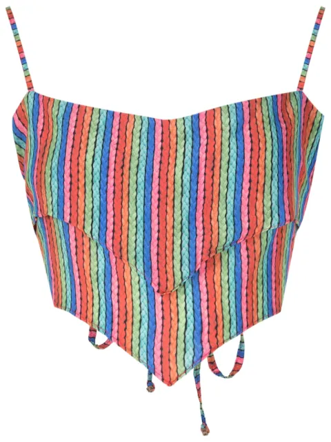 Amir Slama graphic-print crop top