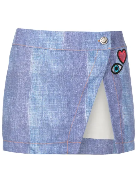 Amir Slama patch-detail mini skirt