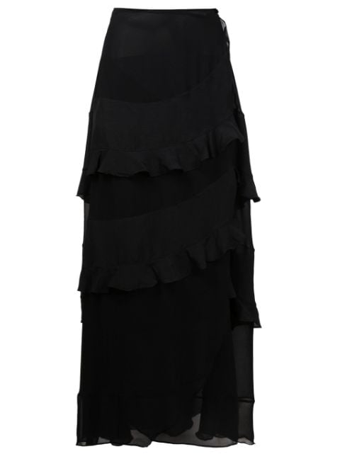 Amir Slama ruffled-trim maxi skirt