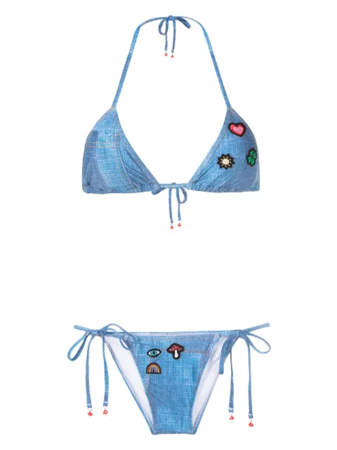 Amir Slama bikini con parche bordado