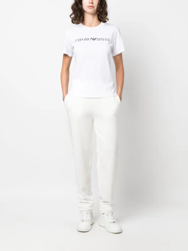 Emporio Armani logo-print short-sleeve T-shirt | White