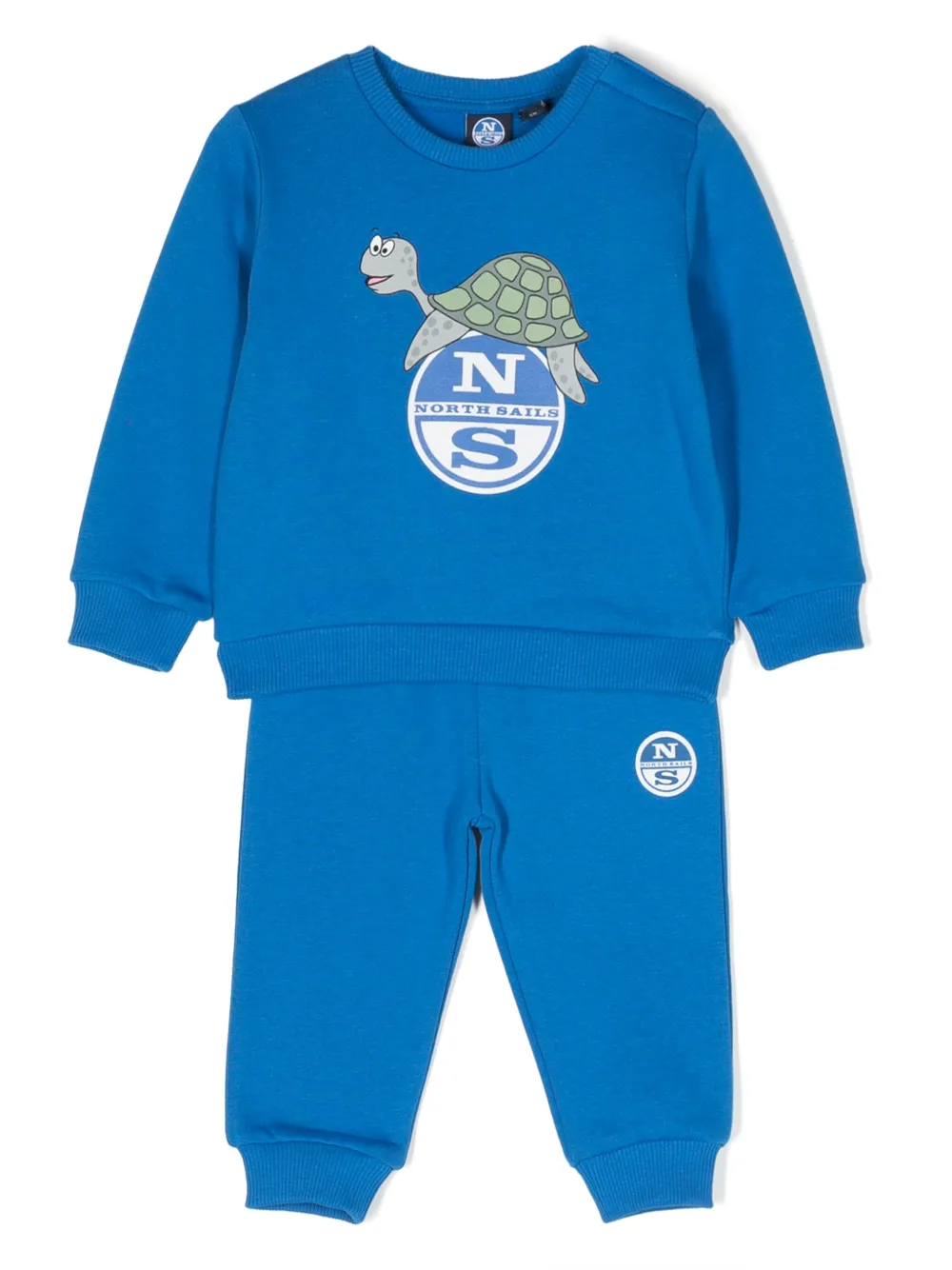 North Sails Babies' Logo-print Cotton Tracksuit Set In 蓝色