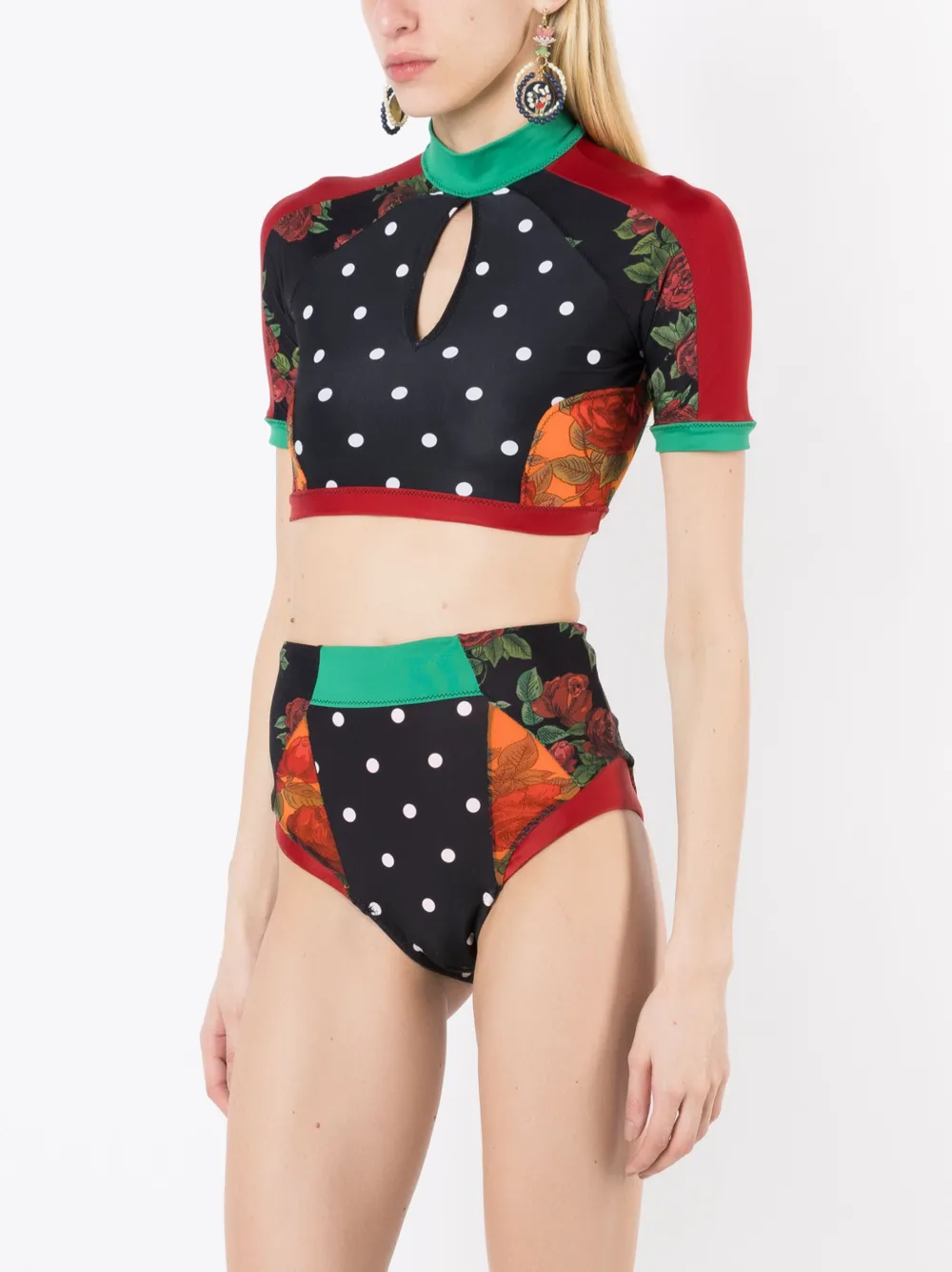 Amir Slama Bikini Im Patchwork-design In Multicolour
