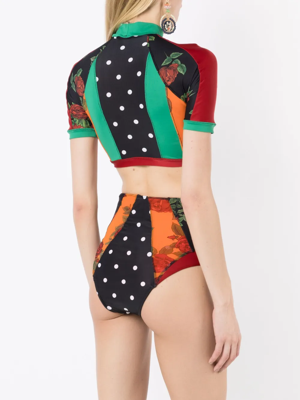 Amir Slama Bikini Im Patchwork-design In Multicolour