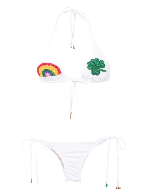 Amir Slama crochet-patch bikini set