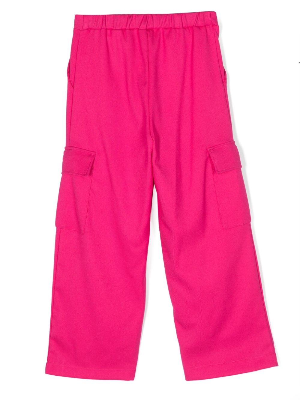 Image 2 of Pinko Kids logo-embroidered cotton cargo trousers