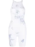 TTSWTRS Tereza graphic-print playsuit - White
