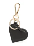 Smythson Heart leather keyring - Black