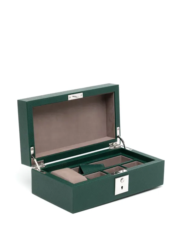 Smythson Panama レザーウォッチボックス | グリーン | FARFETCH JP Smythson Panama レザーウォッチボックス | グリーン | FARFETCH JP