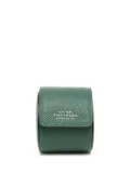 Smythson Panama leather single watch roll - Green