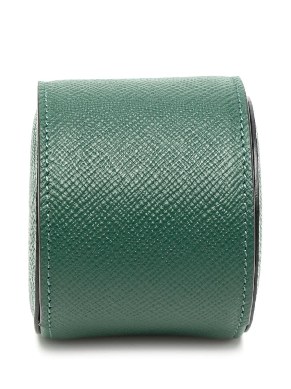 Smythson Panama leather single watch roll - Groen