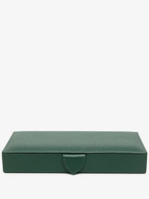 Smythson Panama leather cufflink box