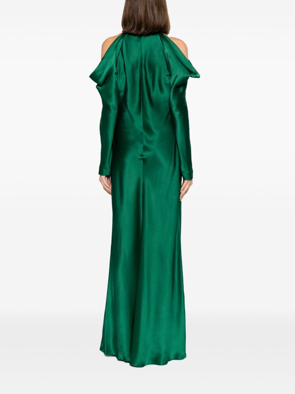 Alberta Ferretti Midi-jurk met kant Groen