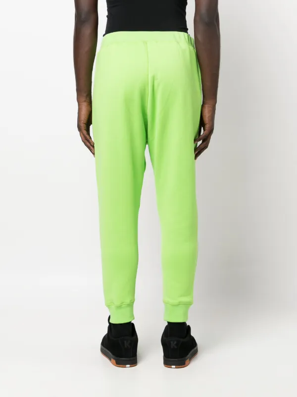 DSQUARED2 Icon print Cotton Track Pants Green FARFETCH AE