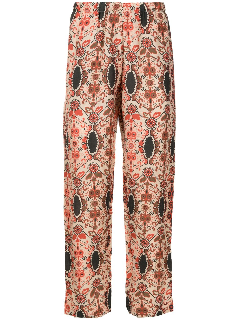 Amir Slama graphic-print straight-leg trousers - Multicolour