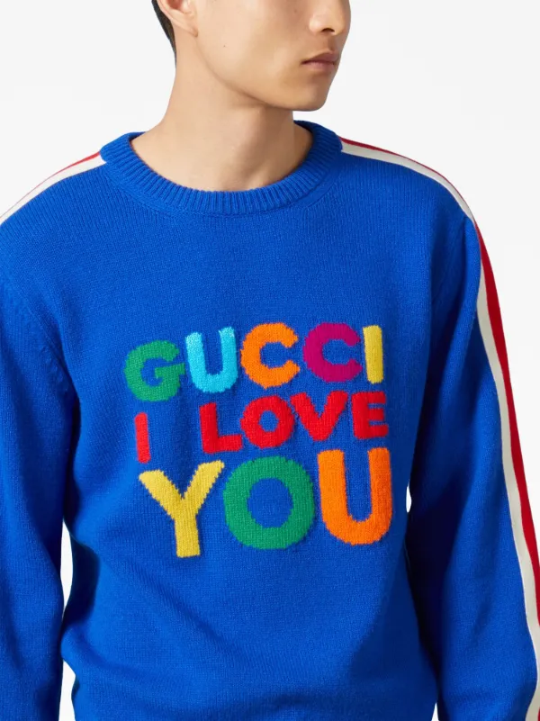 Gucci logo intarsia Wool Jumper Farfetch