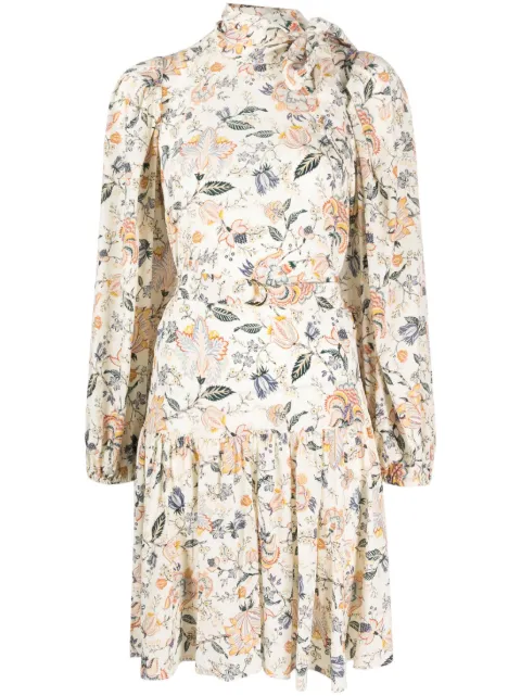 Ulla Johnson vestido con estampado floral y detalle de moño 