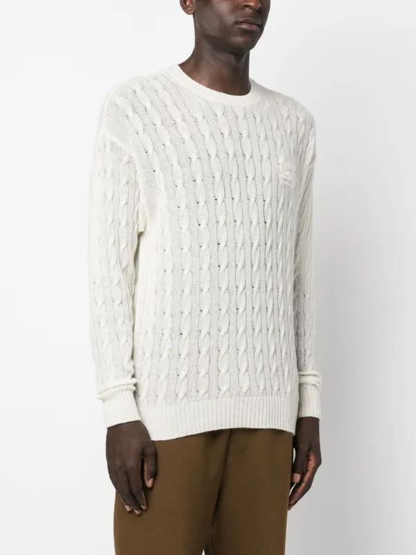 【送料&関税込】Etro Pegaso Embroidered Crewneck Jumper ETRO Pegaso Logo Jumper SAVANNA