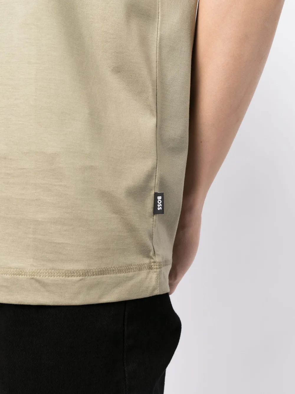 BOSS T-shirt met logoprint Beige