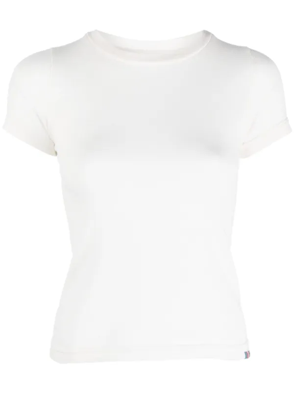 Extreme Cashmere Crew-neck Short-sleeve T-shirt in White