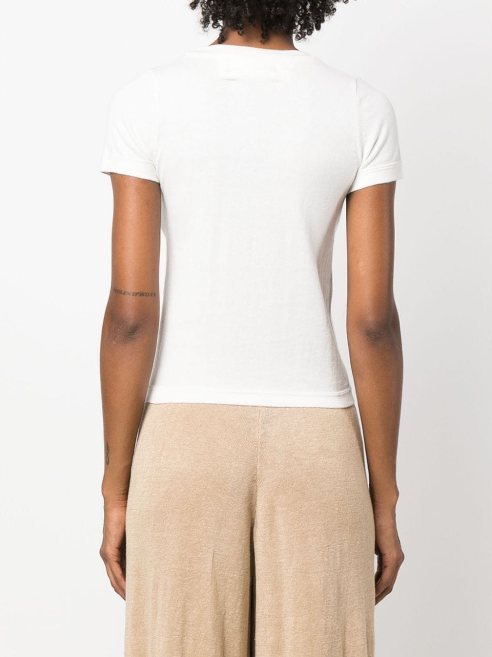 Shop Extreme Cashmere Crew-neck Short-sleeve T-shirt In White