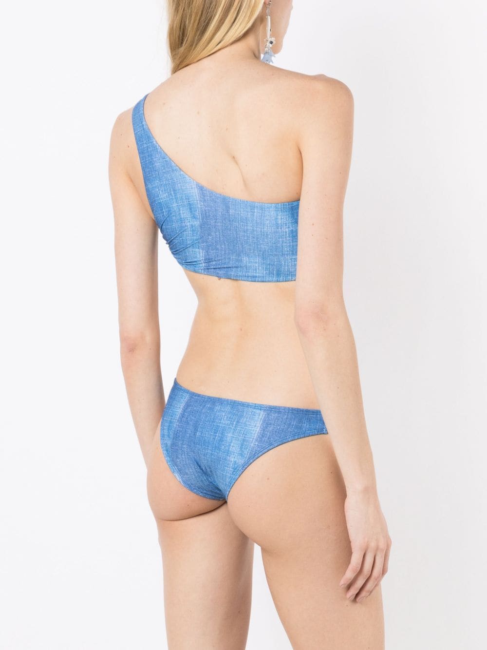 Shop Amir Slama Embroidered Two-piece Bikini Set In Blue