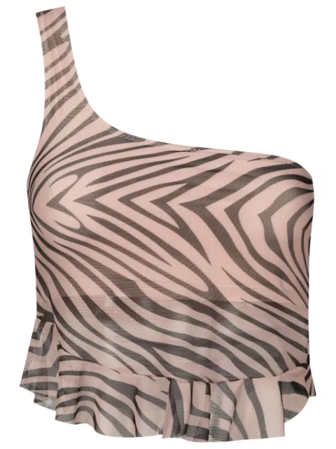 Amir Slama haut asymétrique à motif animalier
