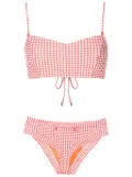 Amir Slama check-print bikini - Red