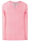 Amir Slama gingham-check pattern top - Red