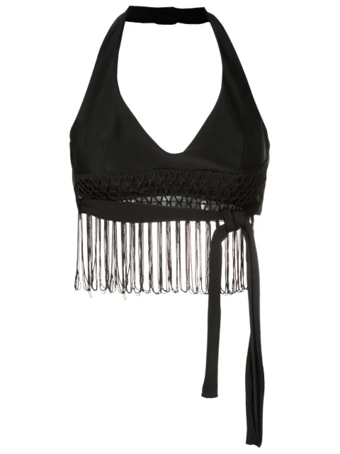 Amir Slama top con dobladillo de macramé