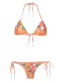 Amir Slama graphic-print bikini set - Orange