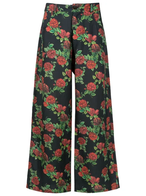 Amir Slama floral-pattern culotte trousers