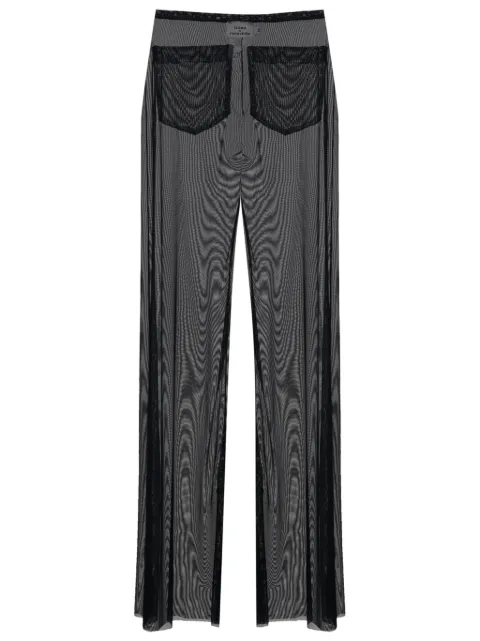 Amir Slama sheer ruffled-trim trousers