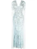 Jenny Packham Planelto sequin-embellished maxi dress - Blue